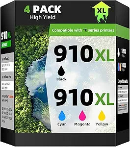 910XL Remanufactured Ink Cartridges – Black & Color, 1200 Page Yield - Logan's Toy Chest
