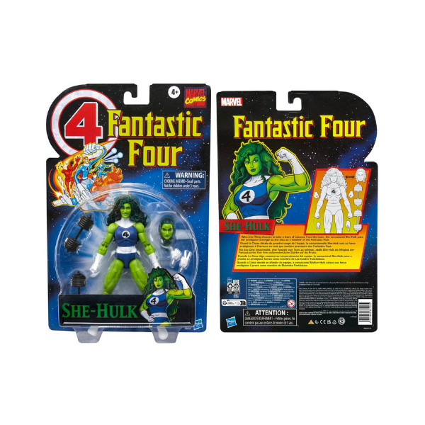 Marvel Legends Fantastic Four Retro Collection She-Hulk 6-Inch Action Figure with Accessories