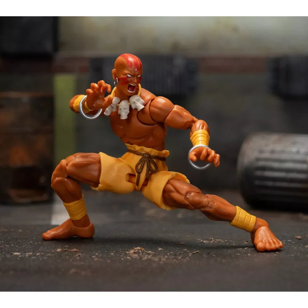 Street Fighter II Dhalsim, boneco de ação de 6 polegadas com membros elásticos e acessórios