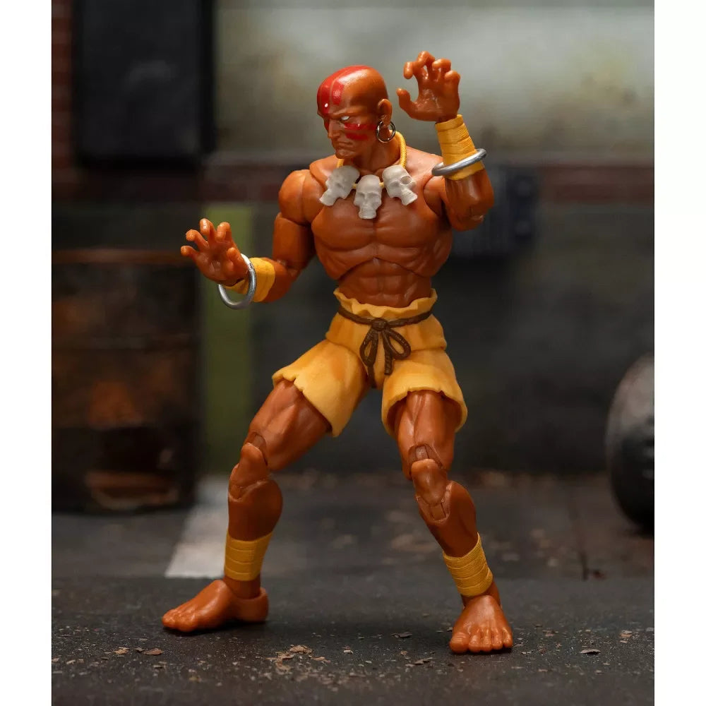 Street Fighter II Dhalsim, boneco de ação de 6 polegadas com membros elásticos e acessórios