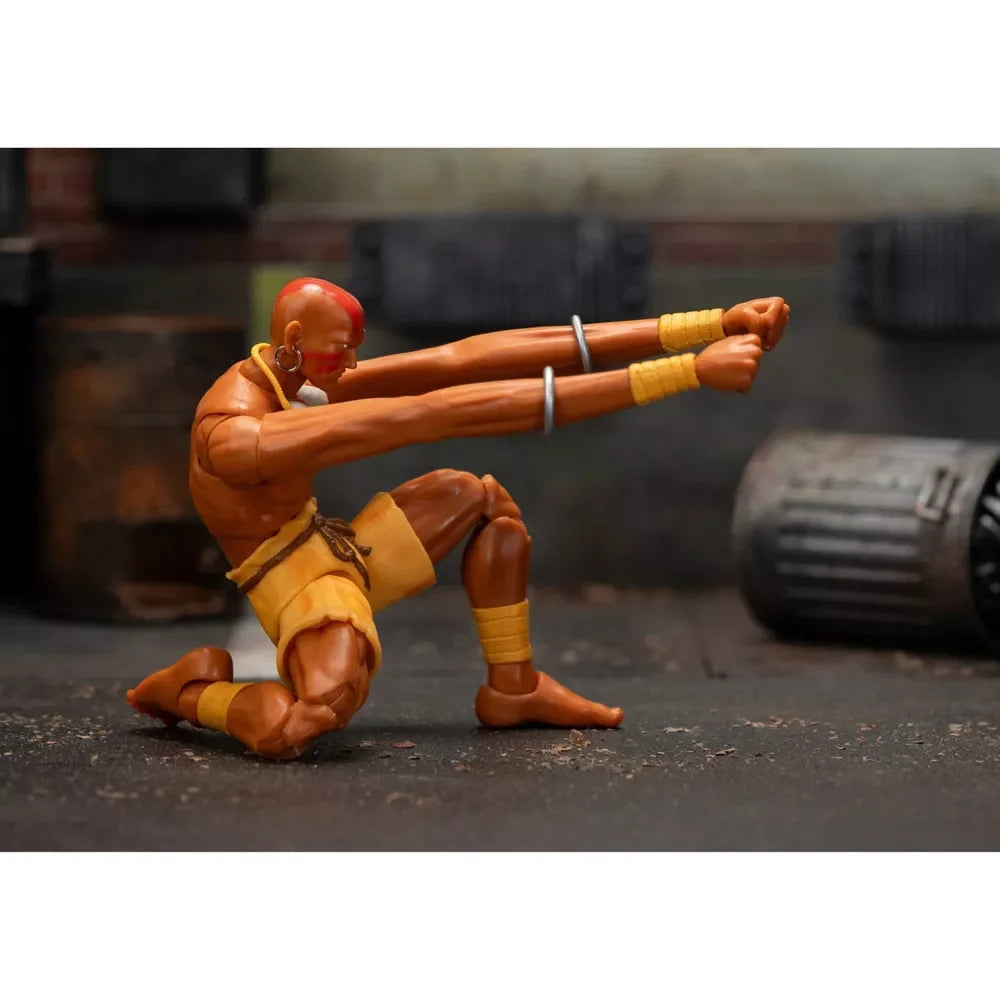 Street Fighter II Dhalsim, boneco de ação de 6 polegadas com membros elásticos e acessórios