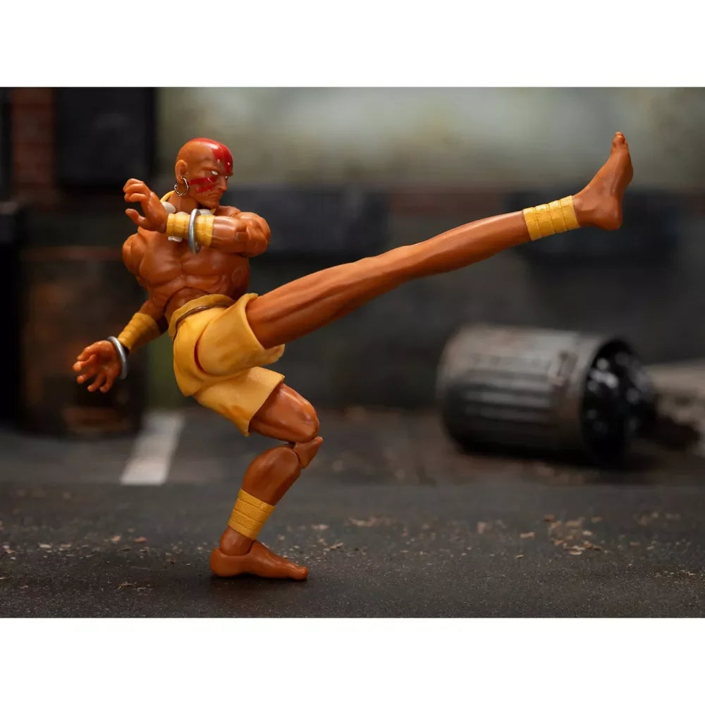 Street Fighter II Dhalsim, boneco de ação de 6 polegadas com membros elásticos e acessórios