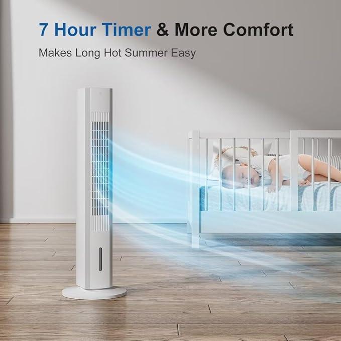 BEBEGINE 3-in-1 Portable Air Conditioner Tower Fan, Remote, Oscillating - Logan's Toy Chest