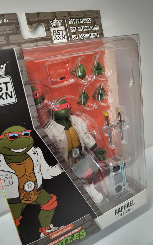 BST AXN Raphael Action Figure - TMNT Street Style - Logan's Toy Chest
