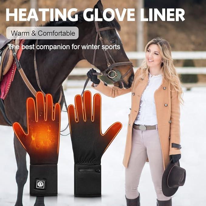 DAY WOLF Heated Glove Liners – 7.4V Thin Winter Gloves for Outdoor Use - Logan's Toy Chest
