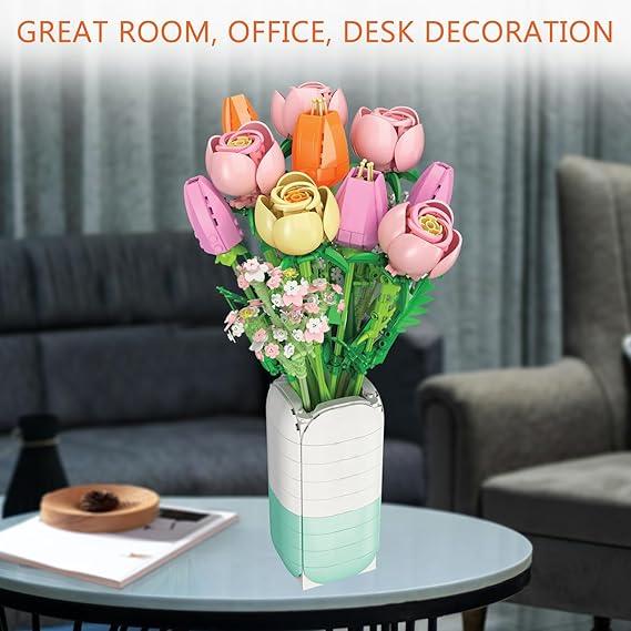 Flowers Bouquet Building Set, 1011 PCS, Gift for All - Logan's Toy Chest