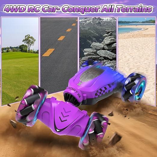Gesture Sensing RC Stunt Car - 4WD 360° Rotate Remote Control Car for Kids - Logan's Toy Chest