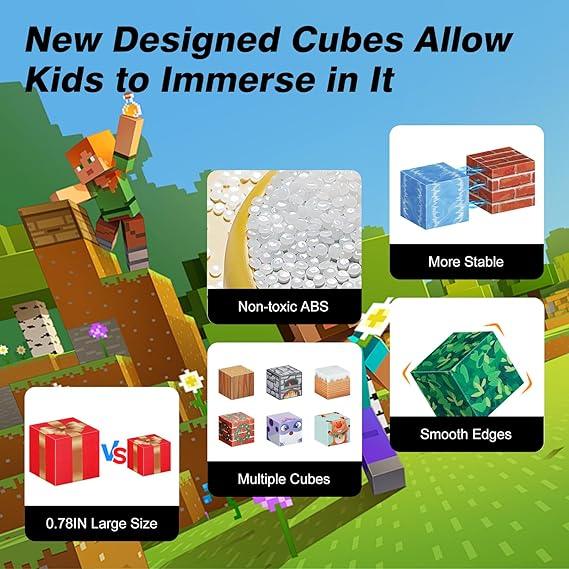 HASDSAGY 110pcs Building Blocks Set for Kids, Montessori Stacking Cubes - Logan's Toy Chest