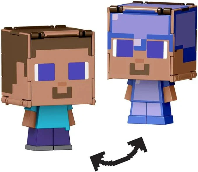 Minecraft Flippin’ Figs 2-in-1 Figure – Mattel 3.75" Fidget Toy Collectible - Logan's Toy Chest