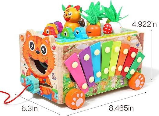 Montessori Wooden Toy Truck for Toddlers | Educational & Stacking Gift - Logan's Toy Chest