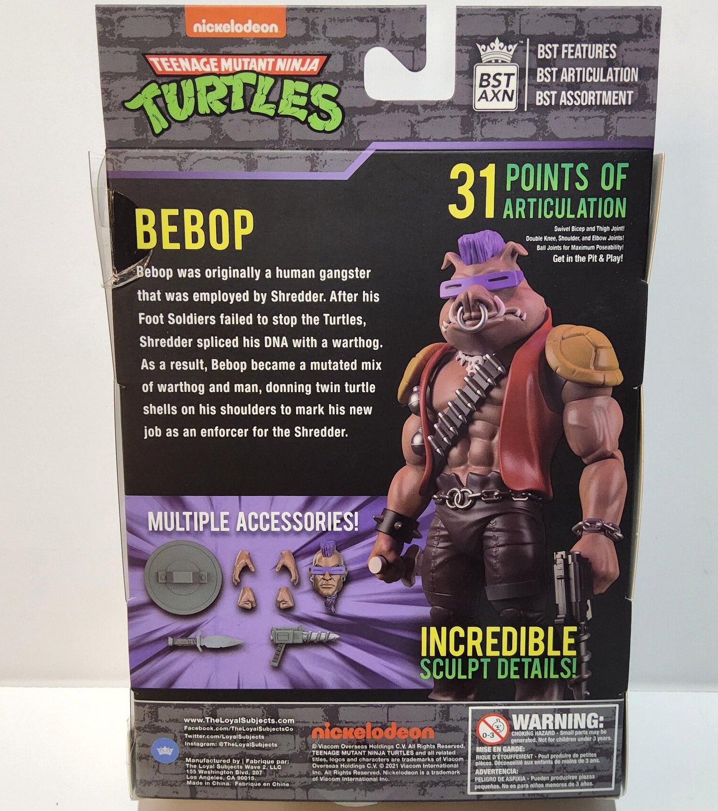 Nickelodeon Teenage Mutant Ninja Turtles TMNT Street Style Bebop BST AXN Action Figure - Logan's Toy Chest
