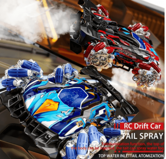 RC Car 4WD 2.4G Remote Control Vehicle w/ 360° Drift, Lights & Music – Red - Logan's Toy Chest