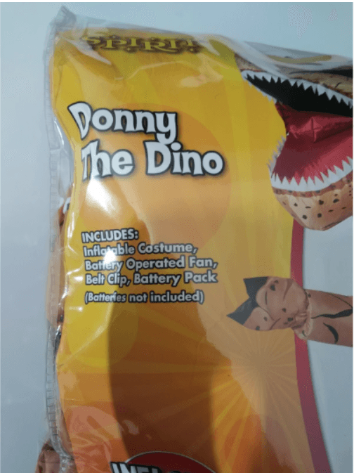 T Rex Dinosaur Inflatable Costume – Adult Size with Battery Fan & Belt Clip - Logan's Toy Chest