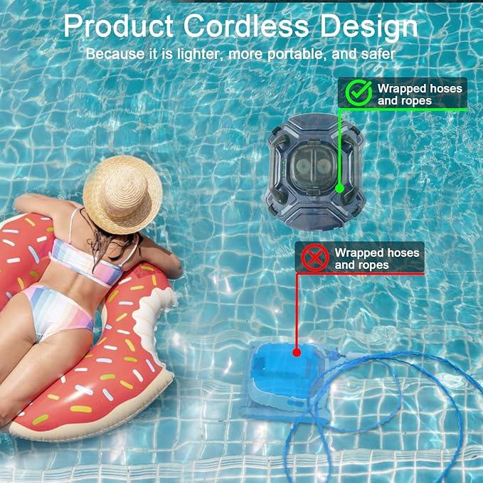 Uoark Cordless Robotic Pool Cleaner – Dual-Motor, 120 Min Runtime - Logan's Toy Chest