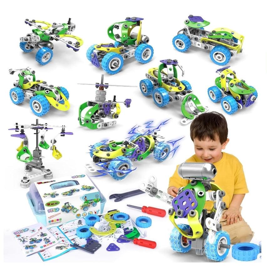 10-in-1 Electric STEM Building Toys - Educational DIY Construction Kit - Logan's Toy Chest