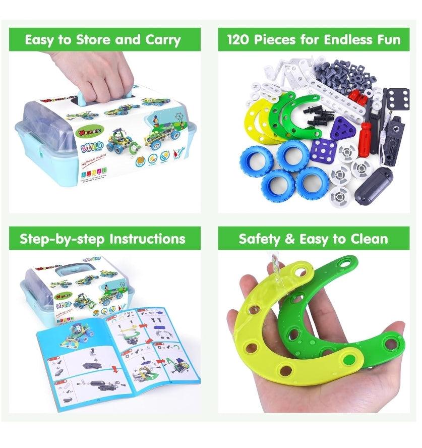 10-in-1 Electric STEM Building Toys - Educational DIY Construction Kit - Logan's Toy Chest