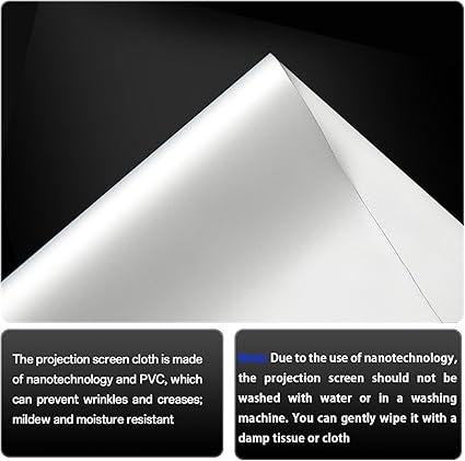 100" 4K Projector Screen | PVC Anti-Crease | 16:9 Home Theater Display - Logan's Toy Chest