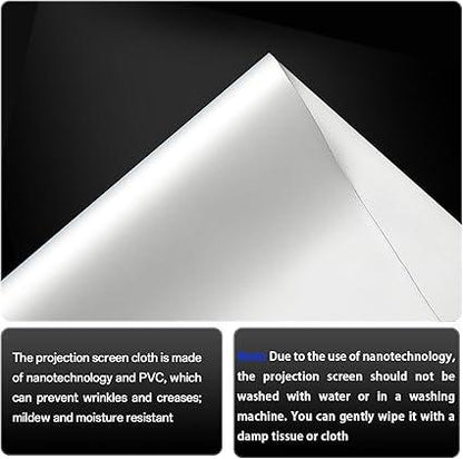 100" 4K Projector Screen | PVC Anti-Crease | 16:9 Home Theater Display - Logan's Toy Chest