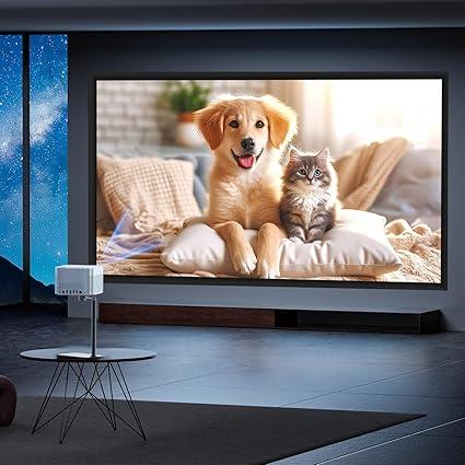 100" 4K Projector Screen | PVC Anti-Crease | 16:9 Home Theater Display - Logan's Toy Chest