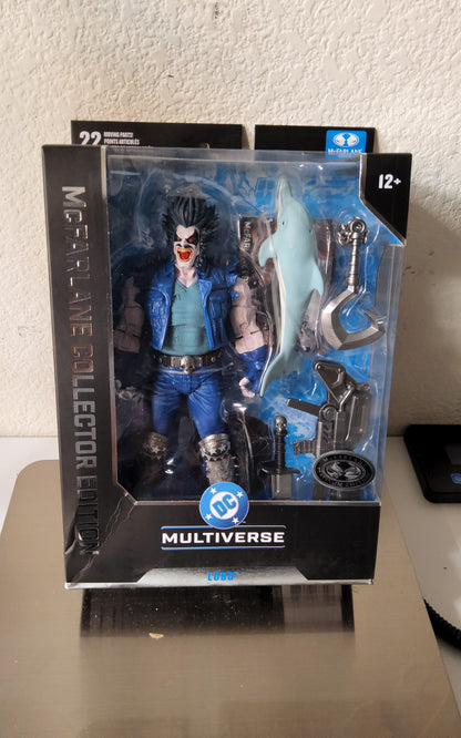 McFarlane DC Multiverse Lobo Collector Edition Platinum 7” Action Figure w/ Accessories