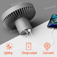 10000mAh 4000mAh Camping Fan Rechargeable Desktop Portable Circulator Wireless Ceiling Electric Fan with Power Bank LED Lighting - Logan's Toy Chest