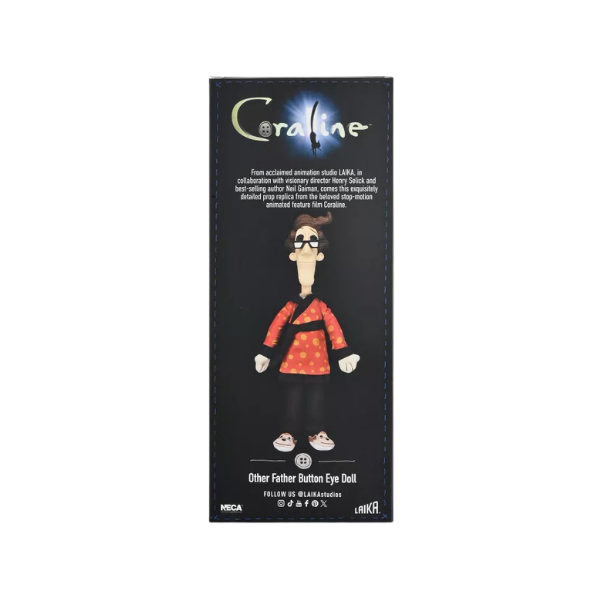 NECA Coraline Laika Other Father Button Eyes Movie Doll Figure Collectible Display Piece