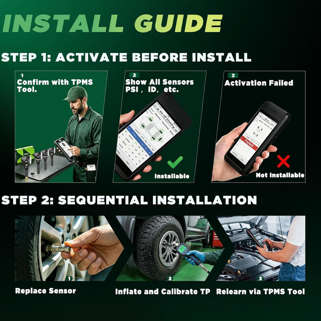 DMYQWL Preprogrammed GM 315MHz TPMS Sensors – Four-Piece Set