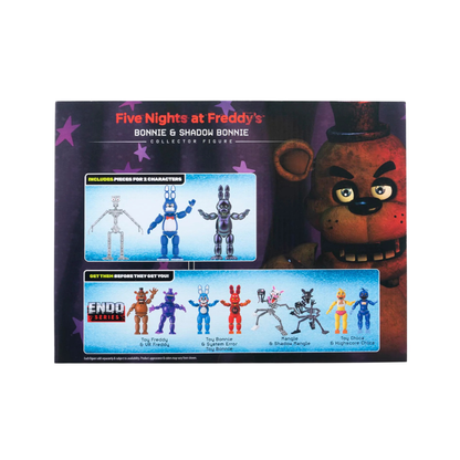 Five Nights at Freddy's Endo Series Bonnie & Shadow Bonnie Vault Exclusive Collector Figure Set with Glow Eyes