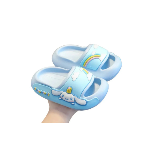 Cinnamoroll Rainbow Cloud Slides – Blue Sanrio EVA Sandals Women 9.5–10.5