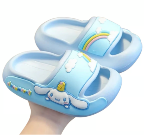 Hello Kitty Sanrio Cinnamoroll Cloud Slippers Women's 7-7.5" Soft Summer Slides