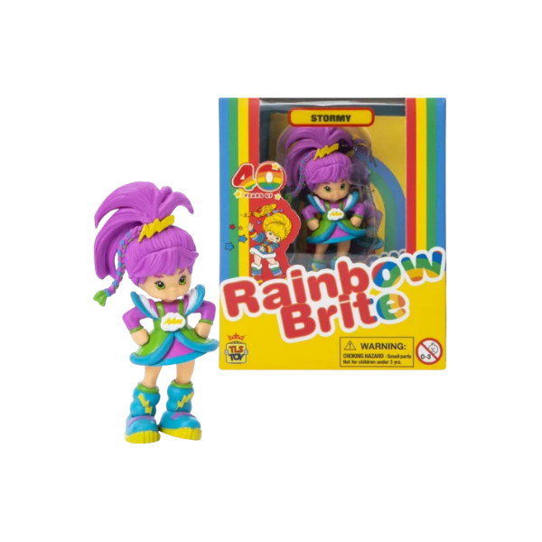 Boneco Stormy Rainbow Brite 40º aniversário NIB 3" Personagem