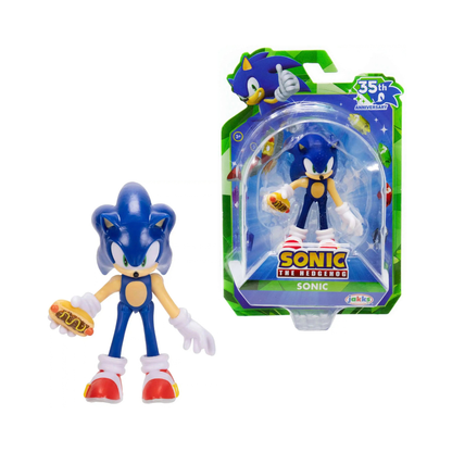 Jakks Pacific Sonic the Hedgehog 35th Anniversary Sonic with Chili Dog 2.5-Inch Figure
