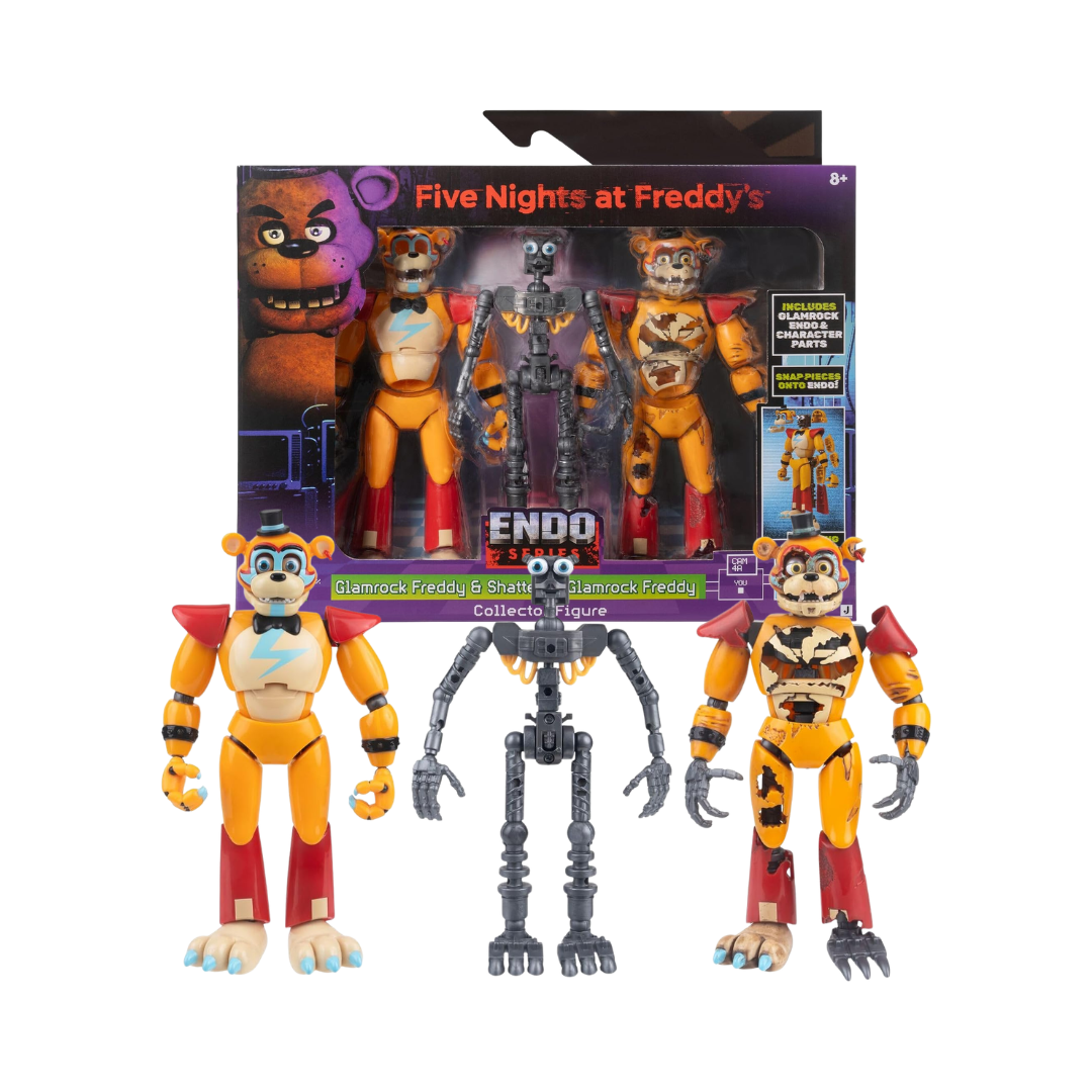 Five Nights at Freddy’s Endo-Series 6-Inch Glamrock Endo Figure – Freddy & Shattered Freddy