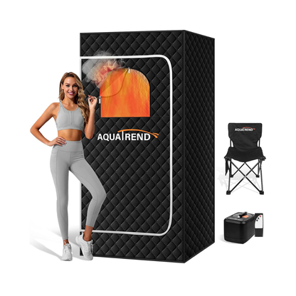 Aquairend Portable Steam Sauna Box 1200W with 3L Steamer & Remote