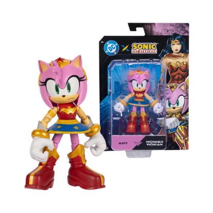 Sonic x DC Amy as Wonder Woman Action Figure 12.5cm | Collector Crossover