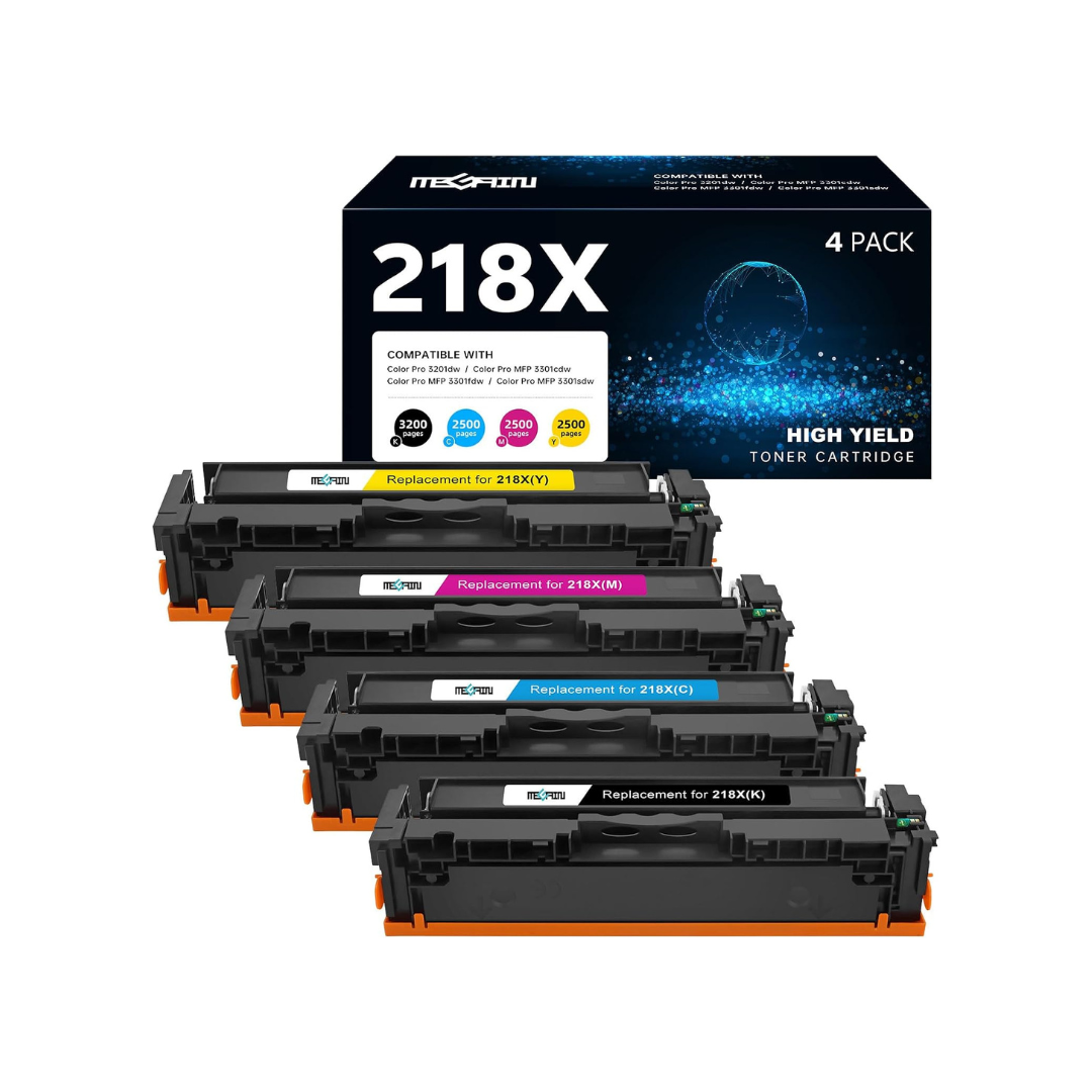 MEGAIN 218X Toner 4-Pack for HP 3201dw 3301cdw 3301fdw 3301sdw