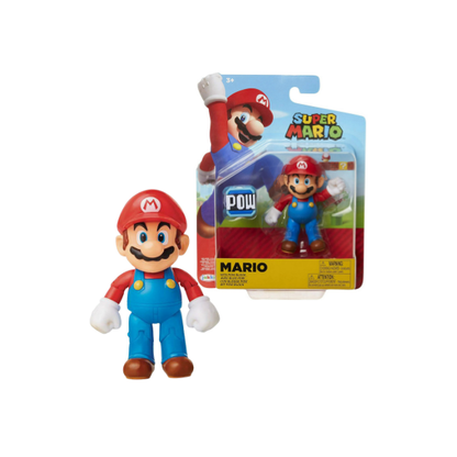 Super Mario 4 inch Articulated Action Figure with POW Block Accessory