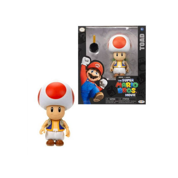 Super Mario Bros Toad 5 inch Articulated Action Figure with Accessory