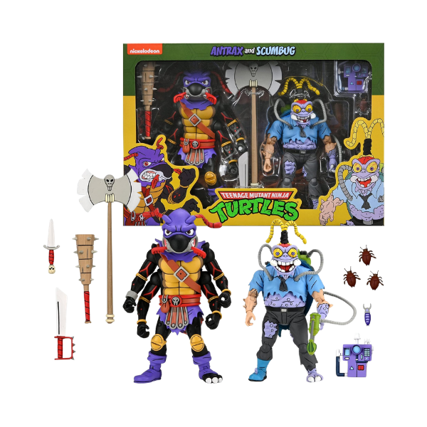 NECA Teenage Mutant Ninja Turtles Antrax & Scumbug 7-Inch Action Figure 2-Pack TMNT