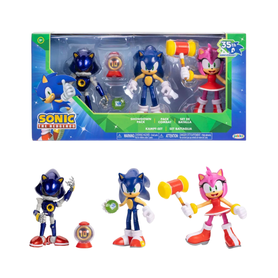 Sonic the Hedgehog 35th Anniversary Sonic, Amy and Metal Sonic Three-Pack
