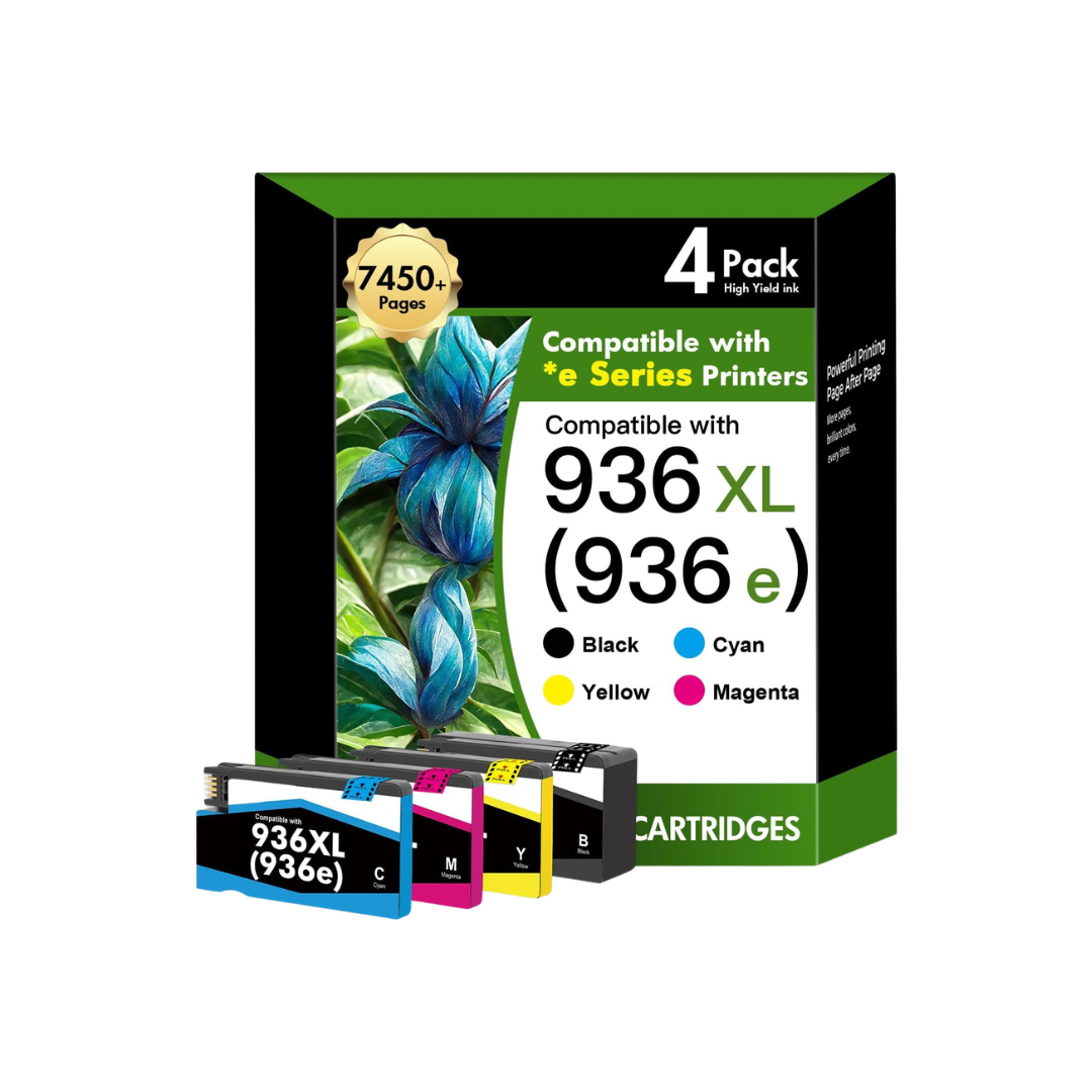936XL Ink Cartridges 4-Pack for HP OfficeJet Pro 9125e 9120e 9130e