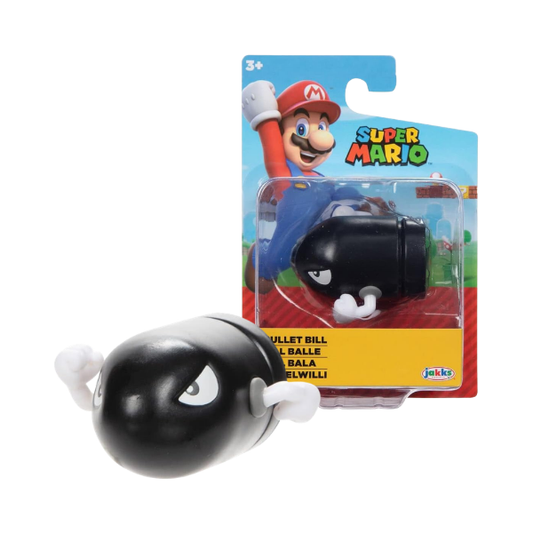 Jakks Pacific Super Mario Bullet Bill 2.5-Inch Mini Action Figure