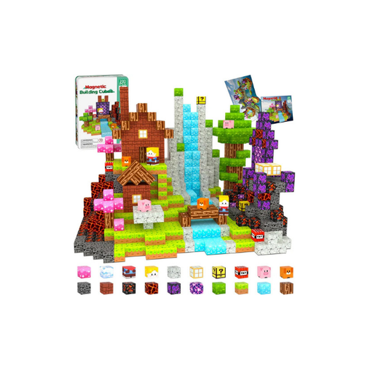 OUGUI 200 PCS Magnetic Blocks – Kids STEM Magnet Cubes Building Set