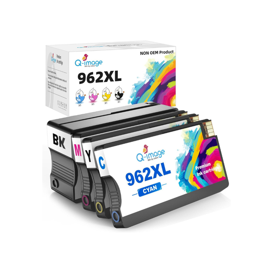 Q-image 962XL Compatible Ink Cartridge 4-Pack for HP OfficeJet Pro Printers