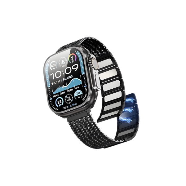 Magnetic Stainless Steel Mesh Band for Apple Watch – Secure & Stylish Fit