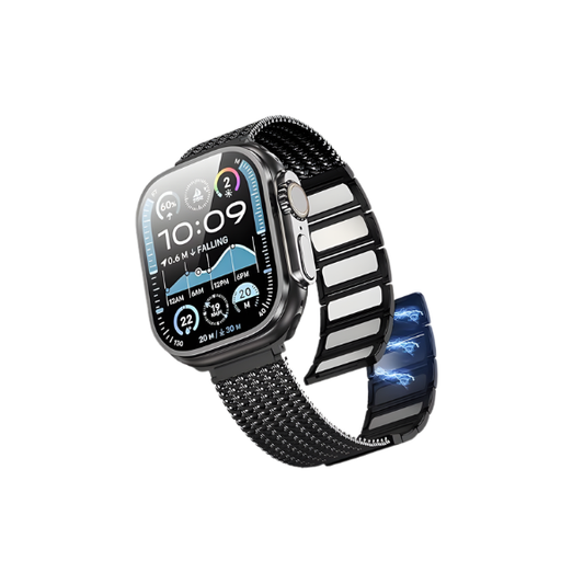 Magnetic Stainless Steel Mesh Band for Apple Watch – Secure & Stylish Fit