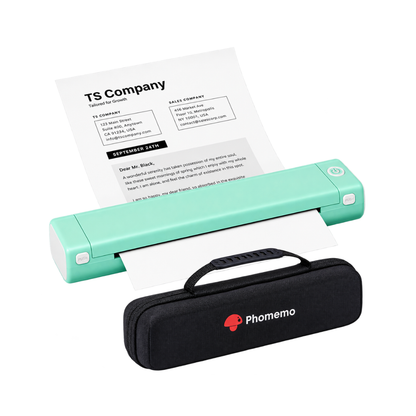 Impressora térmica portátil Bluetooth Phomemo M08F – Impressora de viagem sem fio