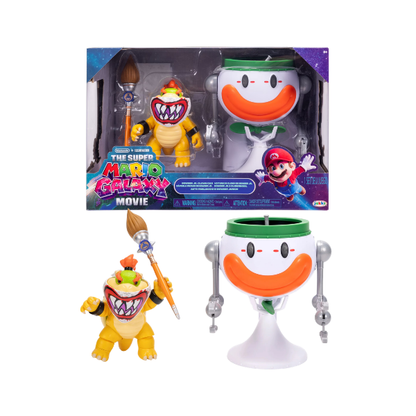 Jakks Pacific Super Mario Galaxy Movie Bowser Jr. with Clown Car Set – New in Box