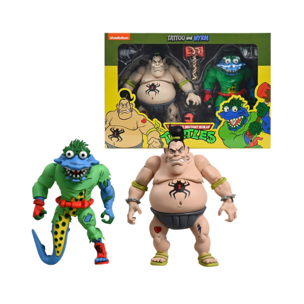 TMNT Tattoo and Wyrm NECA Cartoon 2-Pack 7-Inch Action Figures