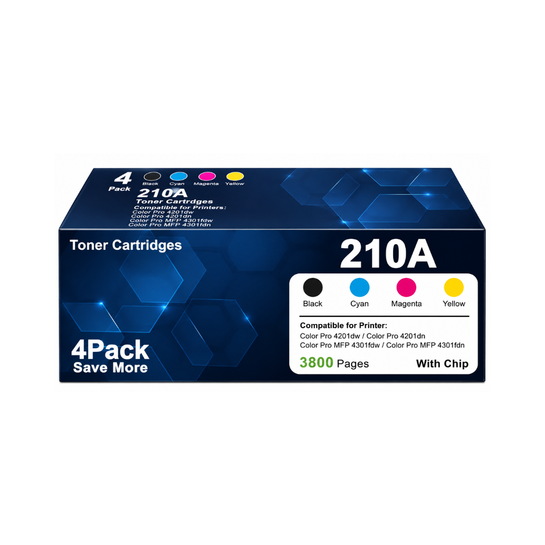 HIRMOD 210A Compatible Toner Cartridge 4-Pack for HP Color LaserJet Pro 4201/4301 Series